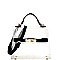 MEDIUM TRANSPARENT TURN-LOCK SATCHEL