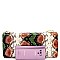 SNAKE PRINT CHAIN ACCENT CLUTCH SHOULDER BAG