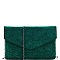 FELT-SUEDE ENVELOPE CLUTCH