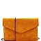 FELT-SUEDE ENVELOPE CLUTCH