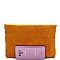 FELT-SUEDE ENVELOPE CLUTCH