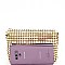 TURN-LOCK METALLIC MESH FLAP SHOULDER BAG