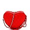 Heart-Shape Quilted Chain Cross Body Shoulder Bag