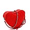 Heart-Shape Quilted Chain Cross Body Shoulder Bag