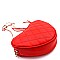 Heart-Shape Quilted Chain Cross Body Shoulder Bag