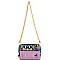 2 in 1 Transparent Snake Print Shoulder Bag