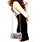 2 in 1 Transparent Snake Print Shoulder Bag