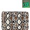 Luminescent Snake Print Large Hand Clutch