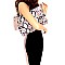 Luminescent Snake Print Large Hand Clutch