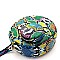 Round Snake Print Shoulder Bag with Coin Purse