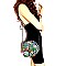 Round Snake Print Shoulder Bag with Coin Purse