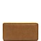 STUDDED DIAGONAL SNAKE ACCENT WALLET