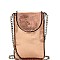 SLIM METALLIC CELLPHONE HOLDER CROSS BODY