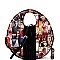 Magazine Print Fringed Round Satchel Wallet SET PQ013-1W-LP