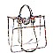 Michelle Obama Trendy Style 2 in 1 Transparent Clear Satchel