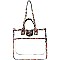 Michelle Obama Trendy Style 2 in 1 Transparent Clear Satchel
