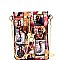 Michelle Obama Magazine Print Push-Lock Cellphone Holder Cross Body Multi