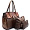PS3378-LP Celebrity 3 in 1 Color Block Structured Tote