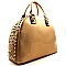 Rhinestone Studded Side Round Shape Patent Purse