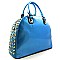 Rhinestone Studded Side Round Shape Patent Purse