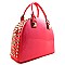 Rhinestone Studded Side Round Shape Patent Purse