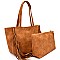 PU032804 Fringed 2 in 1 Shopper Tote