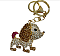 Rhinestone Multicolored Crystal Cute Pendant Charm Keychain with Lobster Clip