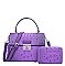 2 in 1 Crocodile Medium Flap Shoulder Bag Wallet Set