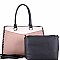 Whipstitched Color Block 2 in 1 Tote