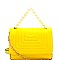 QX6818-LP Pearl Embellished Handle Quilted Shoulder Bag