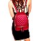 Zipper Accent Quilted Fashion Backpack Wallet SET MH-R8118