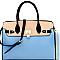 RD2080-LP Celebrity Padlock Accent Oversize Structured Satchel SET