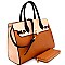 RD2080-LP Celebrity Padlock Accent Oversize Structured Satchel SET