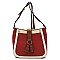 Fashion Colorblock Tassel Crossbody Bag