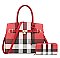 2-in-1 Plaid Padlock CLassic Satchel