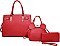 3 IN 1 SMOOTH SATCHEL EARS MINI BAG AND CLUTCH SET