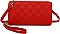 Double Zipper Quilted Wallet Wristlet