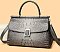 Quality Crocodile Medium Size Buckled Satchel