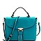Trendy Leopard Detail Tassel Accent Flap Satchel Shoulder Bag MH-RM8046