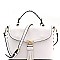 Trendy Leopard Detail Tassel Accent Flap Satchel Shoulder Bag MH-RM8046