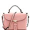 Trendy Leopard Detail Tassel Accent Flap Satchel Shoulder Bag MH-RM8046