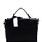 Trendy Leopard Detail Tassel Accent Flap Satchel Shoulder Bag MH-RM8046