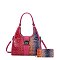 WHOLESALE 2- in-1 Embossed Tie/dye Croc Tote Set + Wallet ROSE