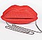 Iconic LIPS Form Crystal Pave Crossbody Bag