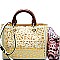 S02722-LP Laser-Cut 2 in 1 Clear Bag with Wooden Handle