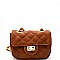 S0486-LP Quilted Turn-Lock Small Shoulder Bag