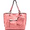 S0493-LP Textured Reversible Shopping Tote