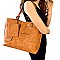 S0493-LP Textured Reversible Shopping Tote