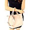 S0518-lp Heart Letter Charm Two-Tone Satchel