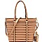 Cut-Out Detail Layered Tote Wallet SET  MH-S8-7138W